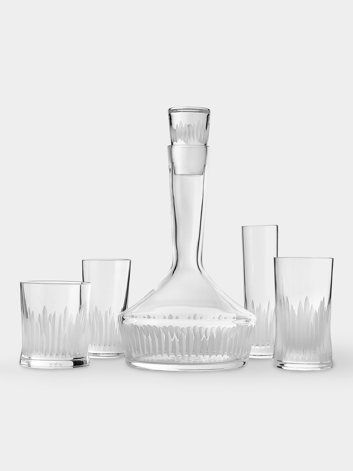 J. Hill's Standard - Martino Gamper Furrow Cut Crystal Collection - Clear - ABASK