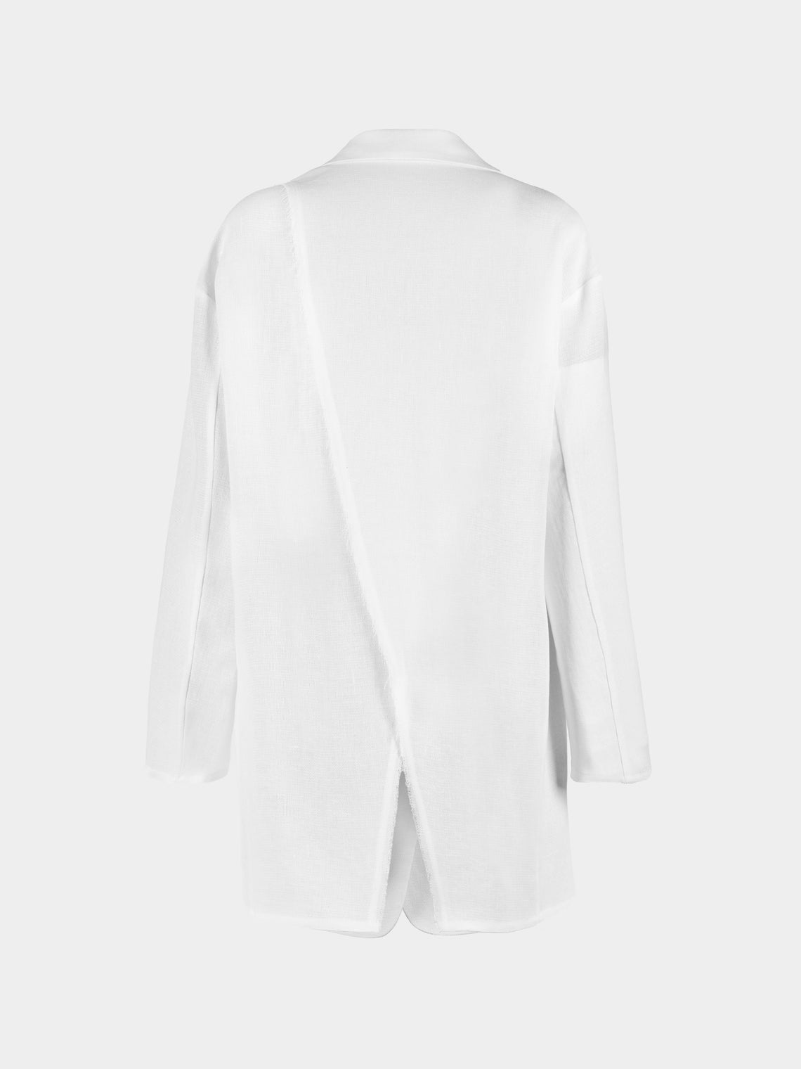 Dusan - Linen Open-Back Jacket | Size: S - White - ABASK