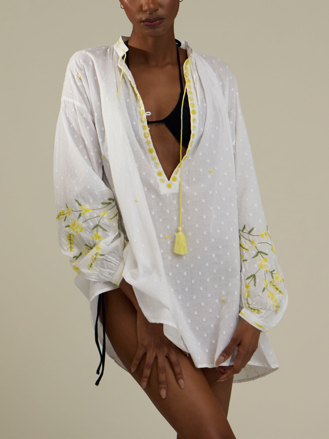 Thierry Colson - The Guise Cotton Tunic - White - ABASK