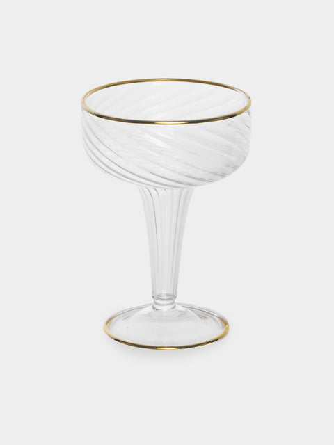 Alya Tannous - | Set of 6 | Vienna Glass Champagne Flutes - Clear - ABASK - 