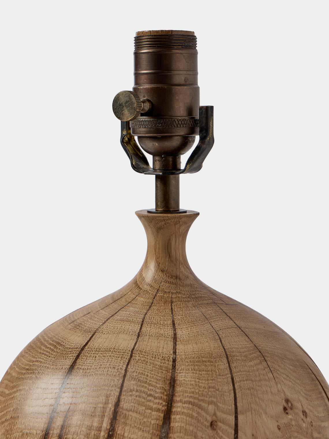 Jamie Gaunt Designs - No. 9 Ball Natural Oak Table Lamp - Natural - ABASK