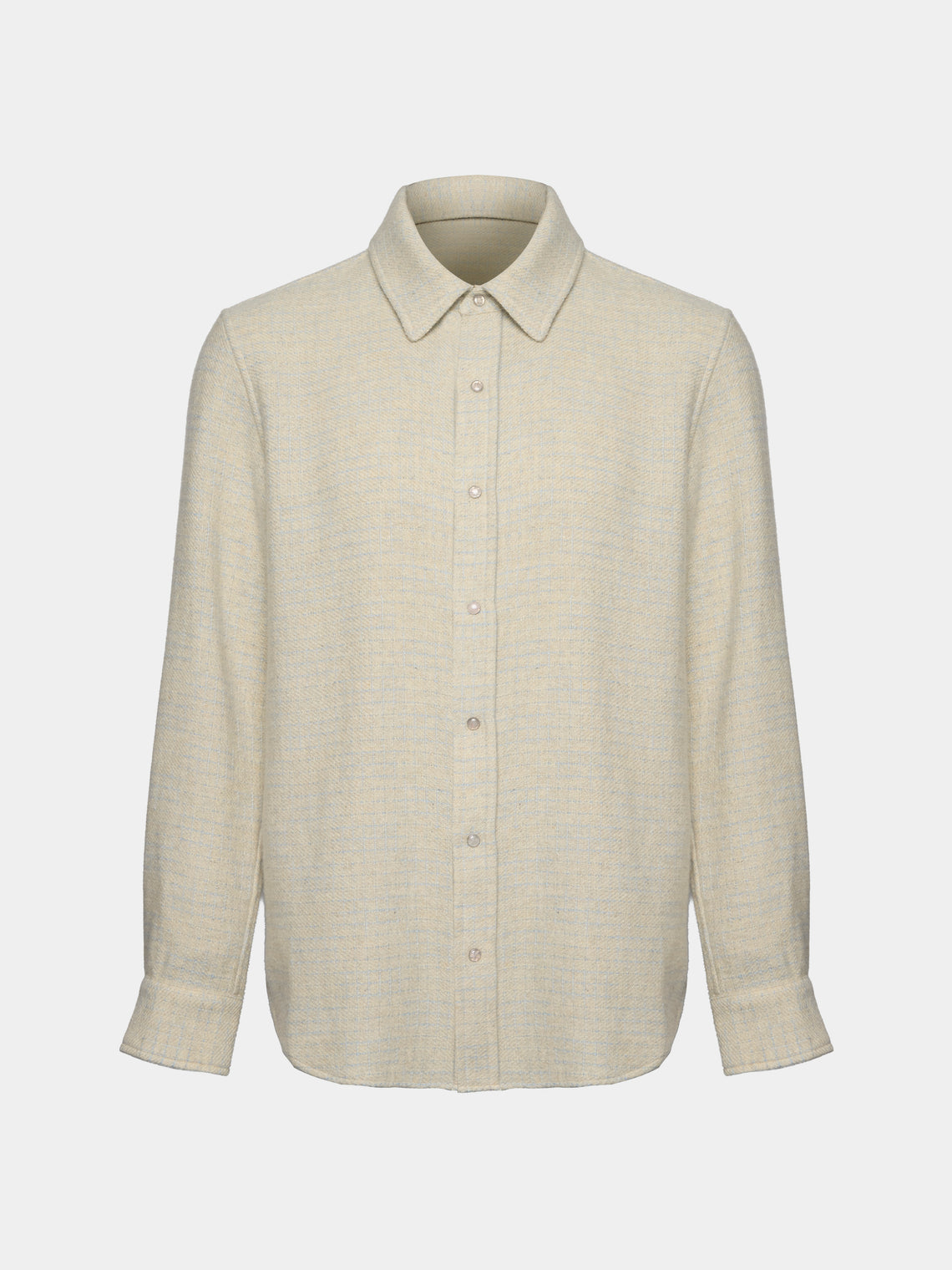 God's True Cashmere - Pearlescent Ombré Tartan Cashmere Shirt | Size: S - Beige - ABASK - 