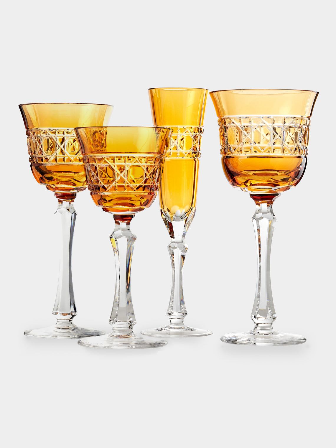 Cristallerie De Montbronn - Jacquard Hand-Blown Crystal Collection - Yellow - ABASK - 