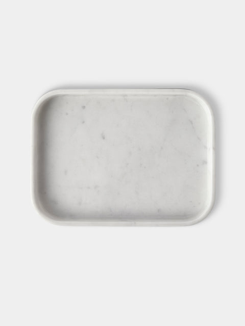 Giobagnara - Polo Marble Valet Tray (9.5in/24cm) - White - ABASK - 