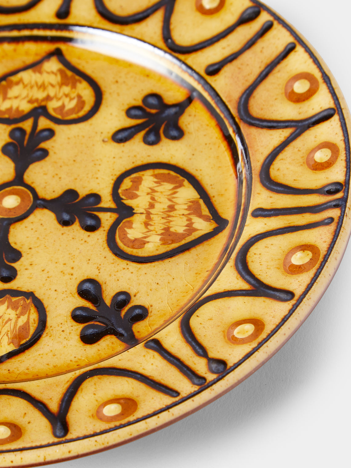 Fitch & McAndrew - Quartet Slipware Salad / Dessert Plate (7.5in/19cm) - Yellow - ABASK