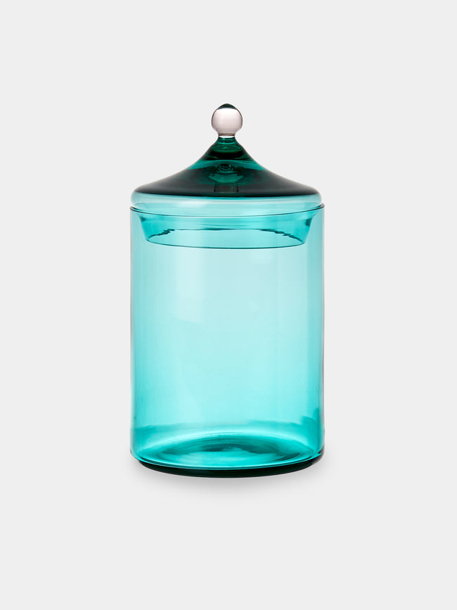Akua Objects - Noam Hand-Blown Crystal Bonbonnière - Light Blue - ABASK - 