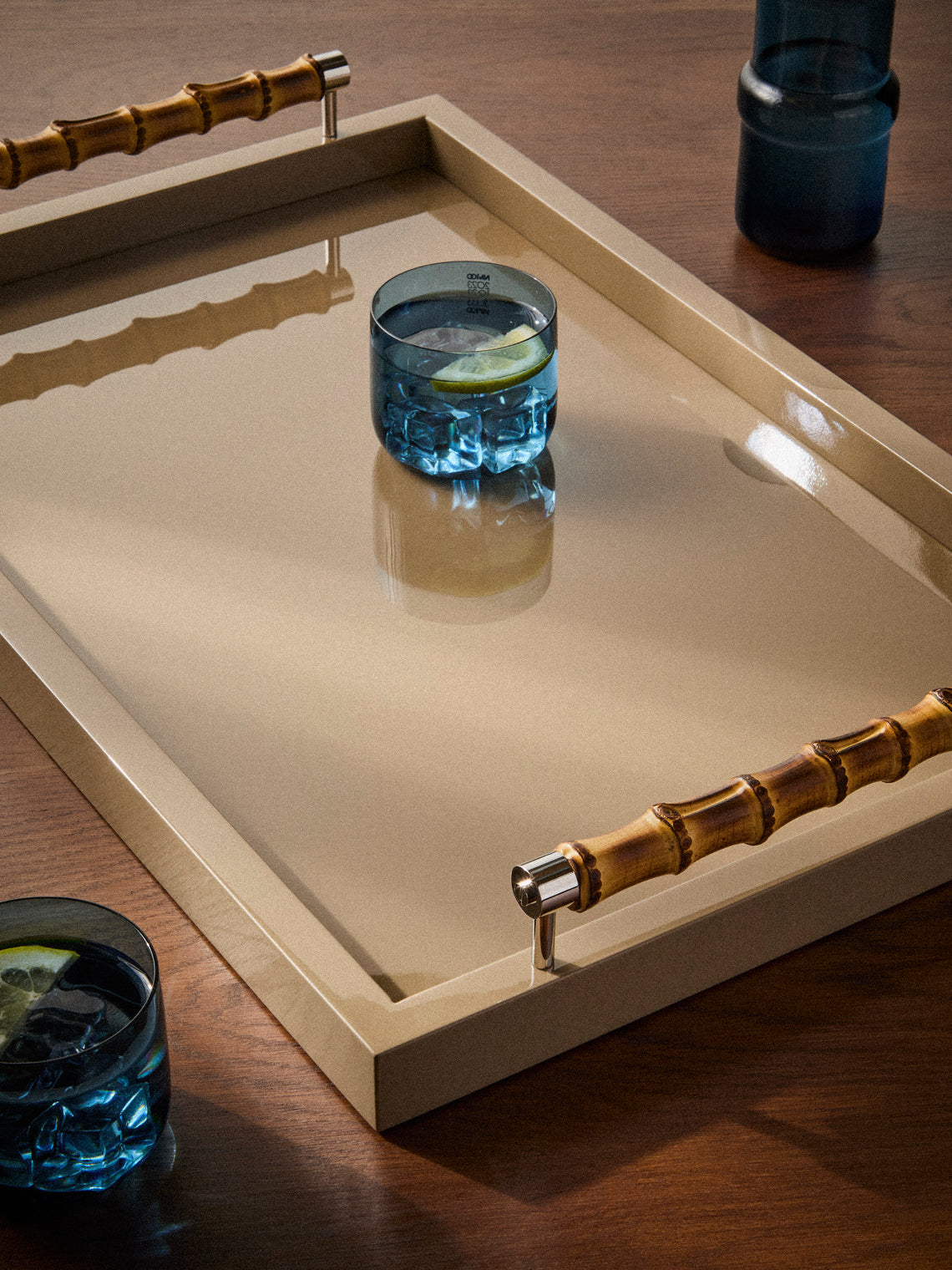Riviere - Frida Lacquered Tray (23.5in/60cm) - Beige - ABASK