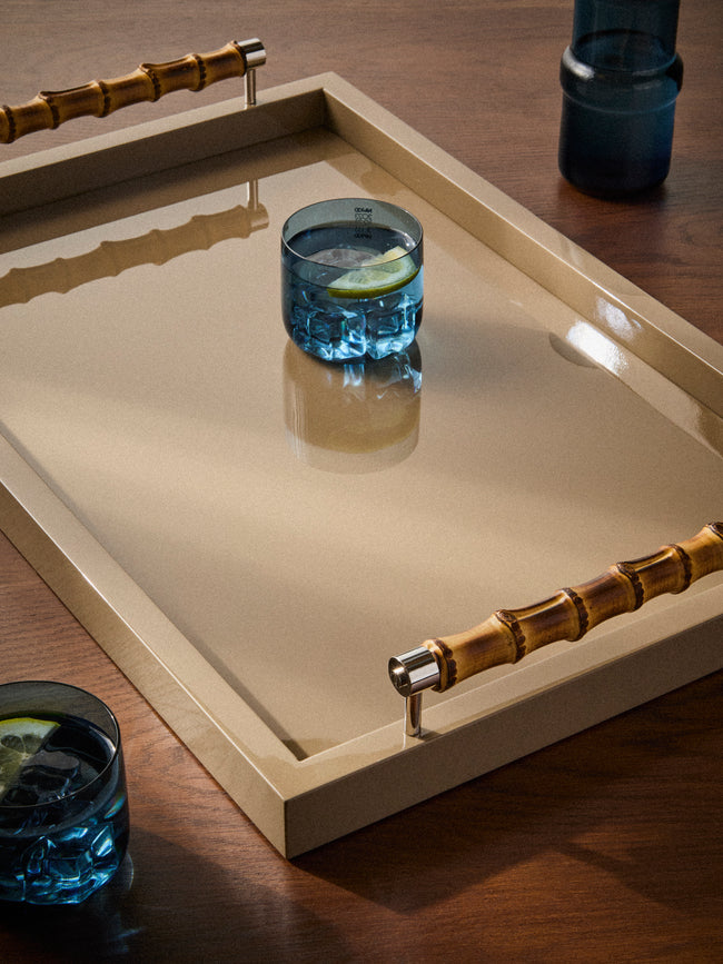 Riviere - Frida Lacquered Tray (23.5in/60cm) - Beige - ABASK