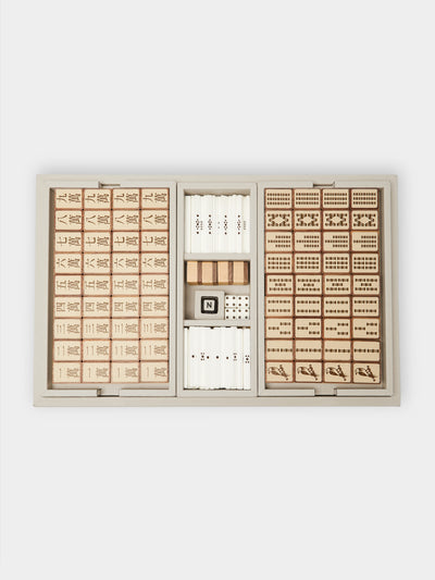 Giobagnara - Leather Mahjong Lux Set - Beige - ABASK - 