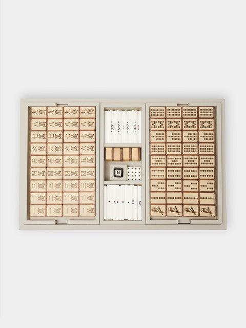 Giobagnara - Leather Mahjong Lux Set - Beige - ABASK - 