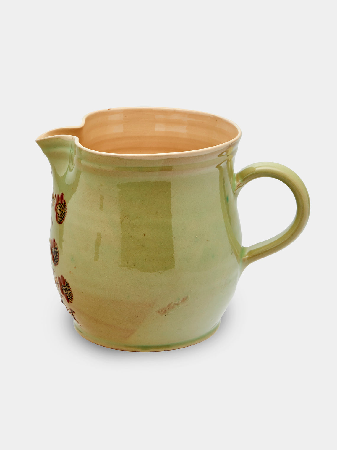 Poterie d’Évires - Flowers Hand-Painted Ceramic Extra Large Jug - Green - ABASK