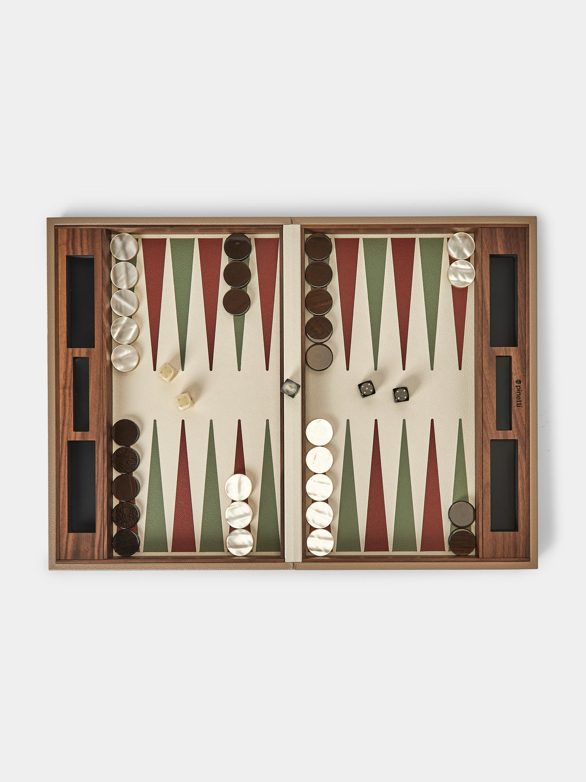 Pinetti - Leather Backgammon Set - Brown - ABASK