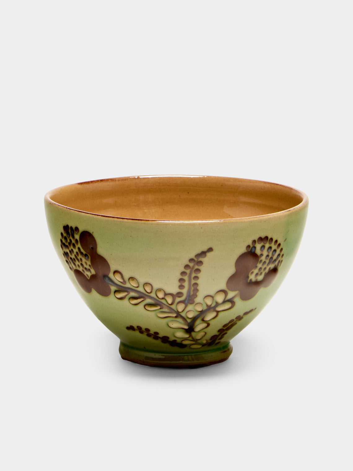 Poterie d’Évires - Flowers Hand-Painted Ceramic Petite Bowls (Set of 6) - Green - ABASK