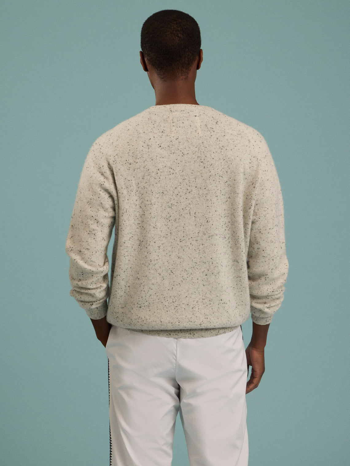 Frenckenberger - Cashmere R-Neck Boyfriend Sweater - Gray - ABASK