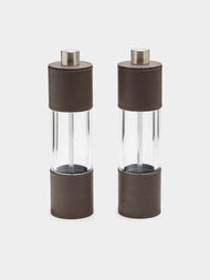 Giobagnara - Otello Leather Salt and Pepper Mills (Set of 2) - Gray - ABASK - 