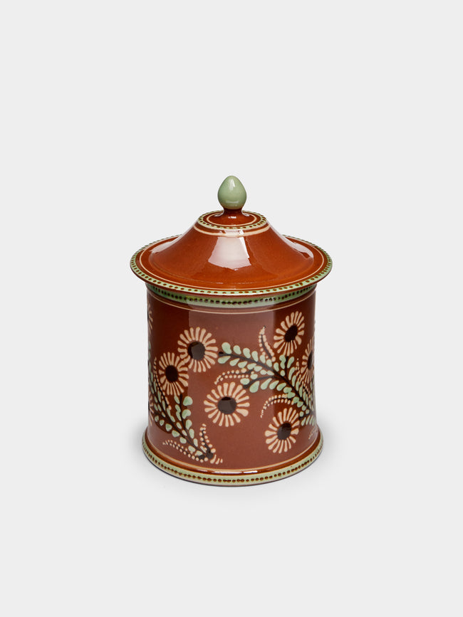 Poterie d’Évires - Flowers Hand-Painted Ceramic Small Jar -  - ABASK - 