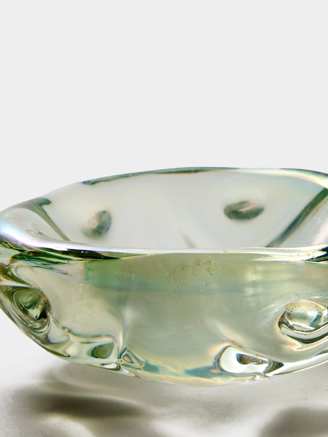 Antique and Vintage - 1940s Seguso Murano Glass Ashtray - Clear - ABASK