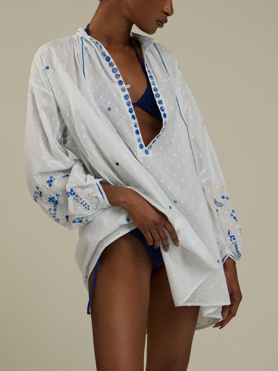 Thierry Colson - The Guise Cotton Tunic - White - ABASK