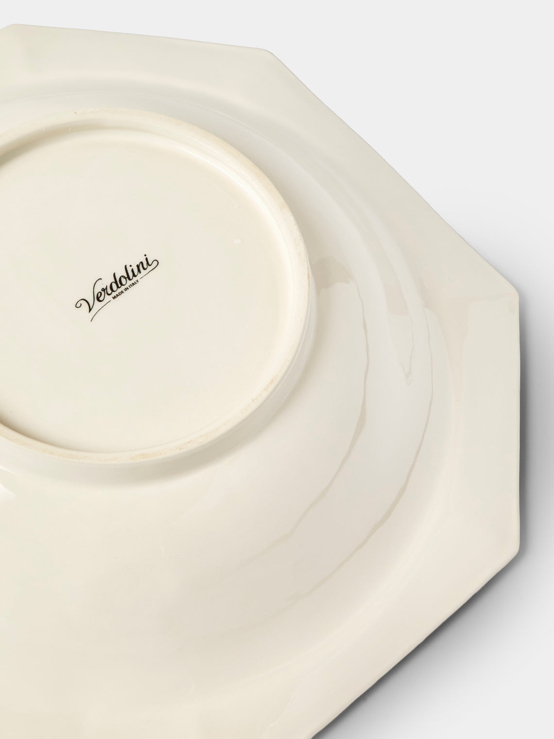 Verdolini - Bamboo Hand-Painted Ceramic Fruit Bowl - White - ABASK