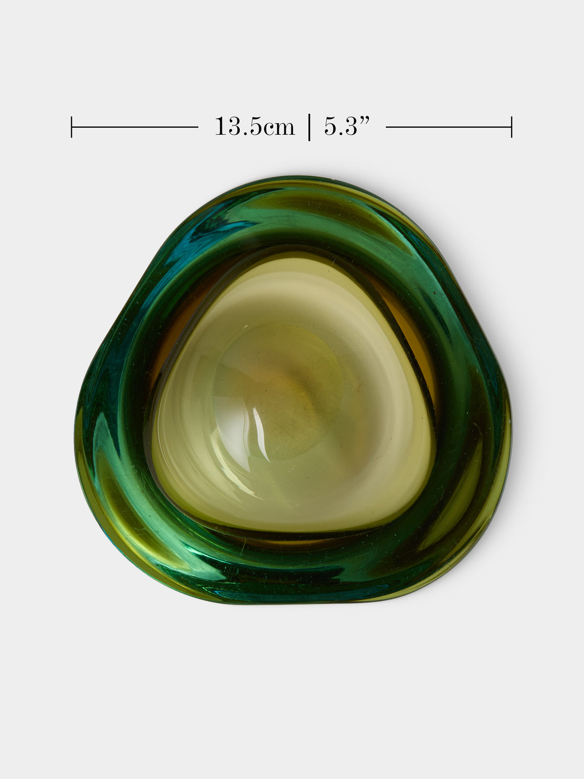 Antique and Vintage - 1970s Murano Glass Ashtray - Green - ABASK