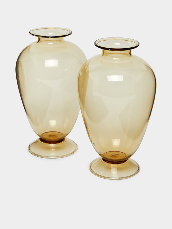 Antique and Vintage - 1927 Vittorio Zecchin Venini Cappellin Paglie Vases (Set of 2) -  - ABASK