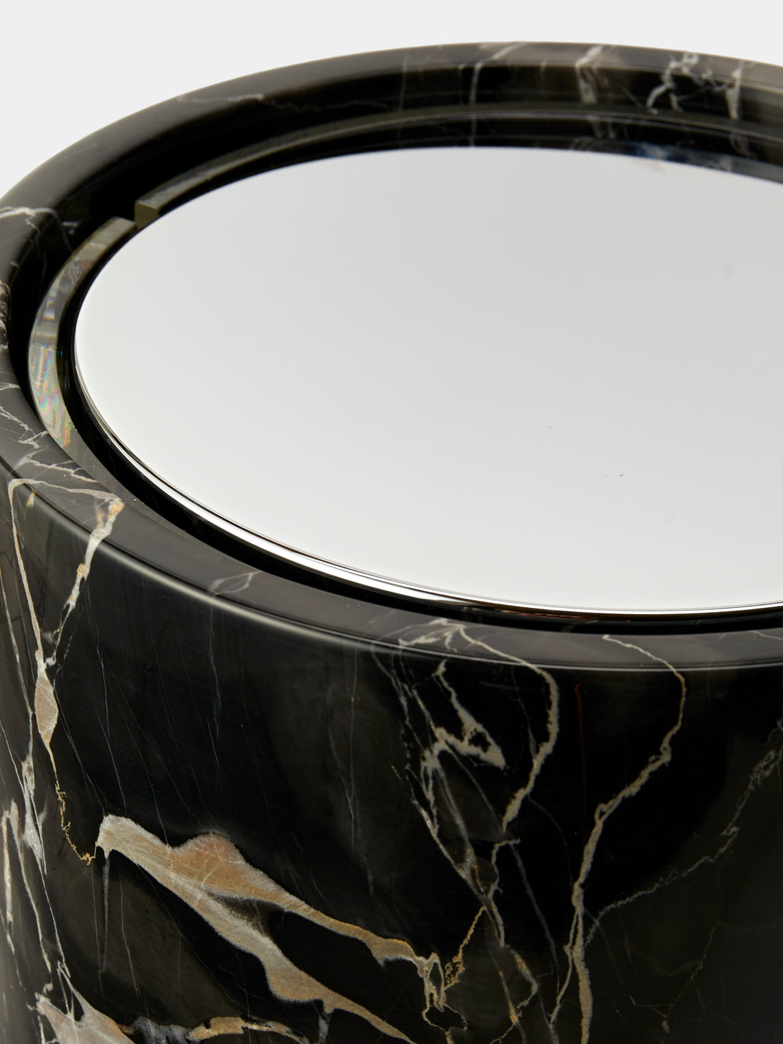 Giobagnara - Positano Marble Wastepaper Bin - Black - ABASK