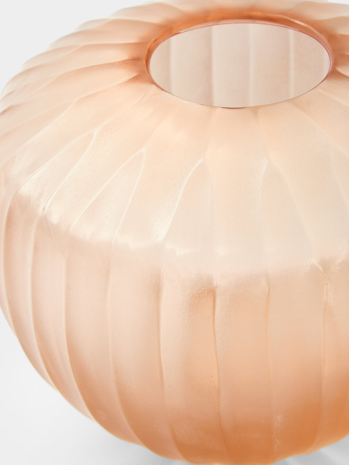 Micheluzzi Glass - Goccia Rose Coste Hand-Blown Murano Glass Vase (6in/15cm) - Pink - ABASK