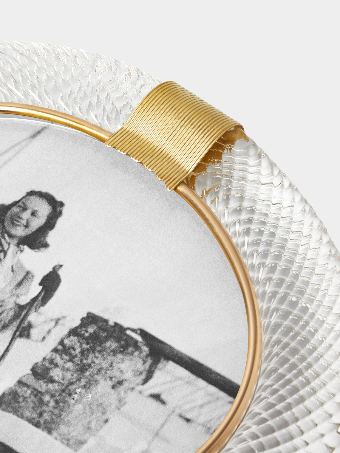 Antique and Vintage - 1960s Murano Glass Photo Frame - Clear - ABASK