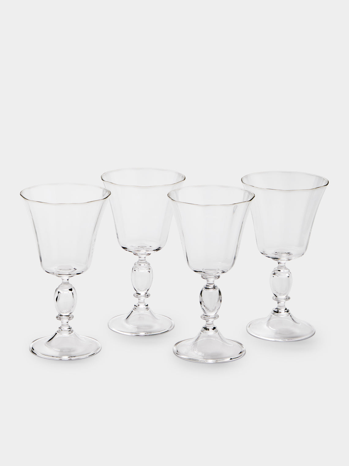 Akua Objects - Alban Crystal White Wine Glasses (Set of 4) - Clear - ABASK - 