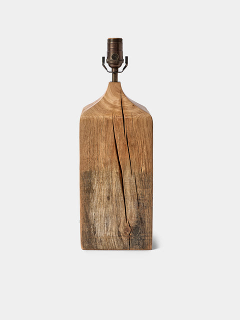 Jamie Gaunt Designs - No. 8 Block Natural Oak Table Lamp - Natural - ABASK - 