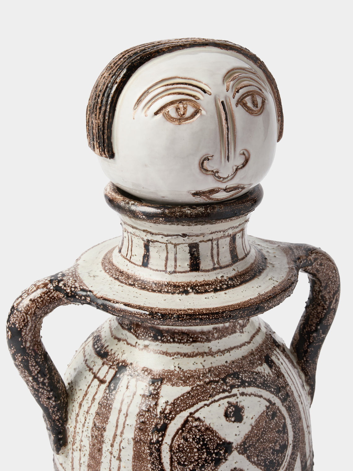 Antique and Vintage - 1970s Bitossi Ceramiche Moderna Marocco Ceramic Vessel - White - ABASK