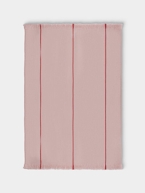 Otherways - 3 Lines Handwoven Yak Blanket (79in/2m) - Pink - ABASK - 