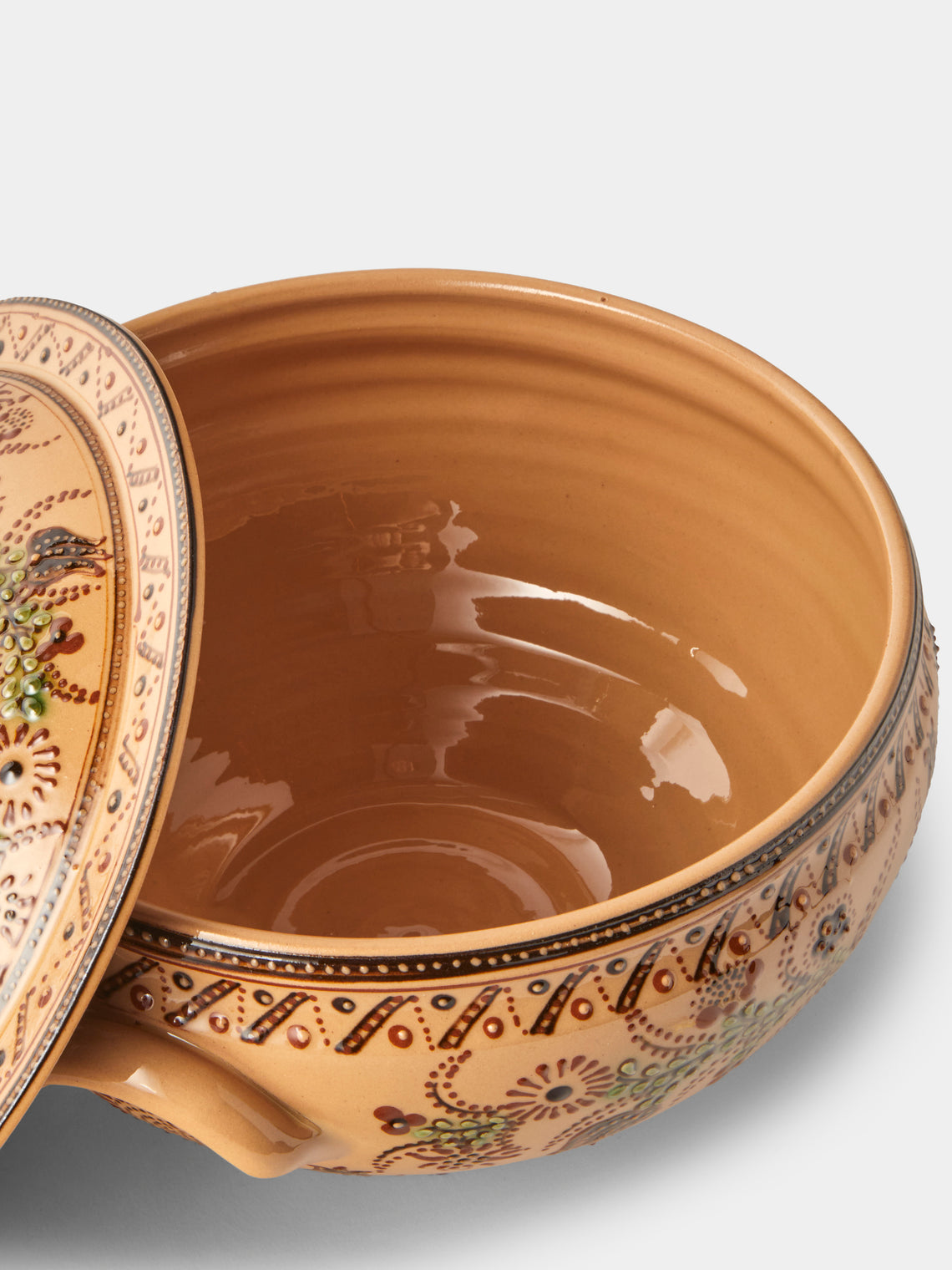 Poterie d’Évires - Flowers Hand-Painted Ceramic Soup Tureen - Cream - ABASK