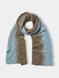 Me & K - Cashmere Ombré-Border Scarf | One Size - Gray - ABASK - 