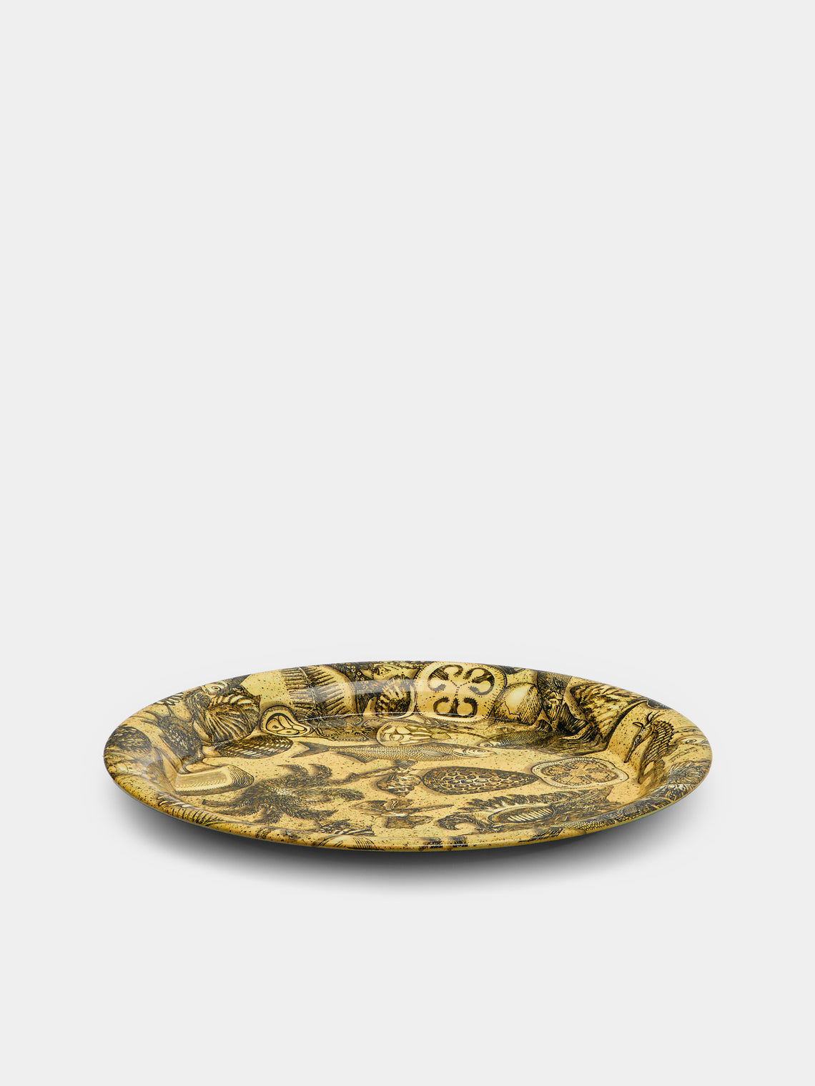 Fornasetti - Fossili Wood Round Tray - Multiple - ABASK