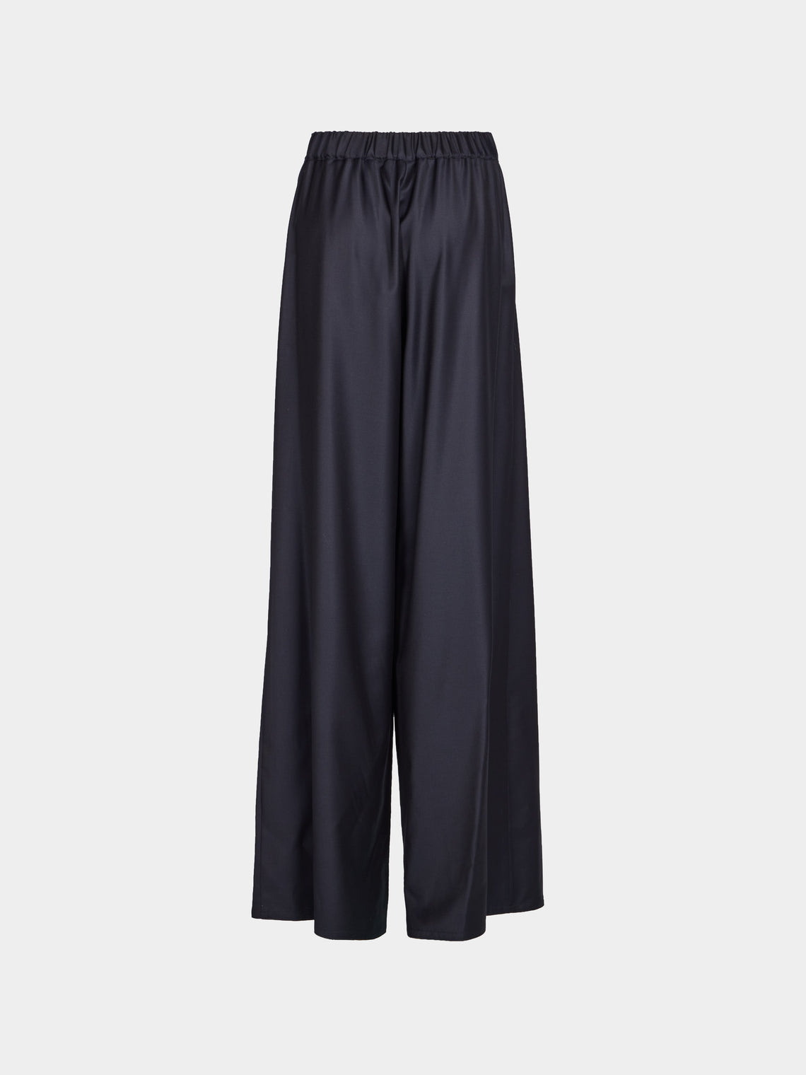 Dusan - Tasmania Wool Wide-Leg Trousers | Size: S - Navy - ABASK