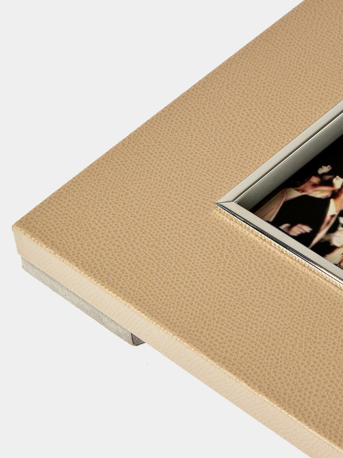 Pinetti - Leather and Silver-Plated Photo Frame (5x7") - Taupe - ABASK