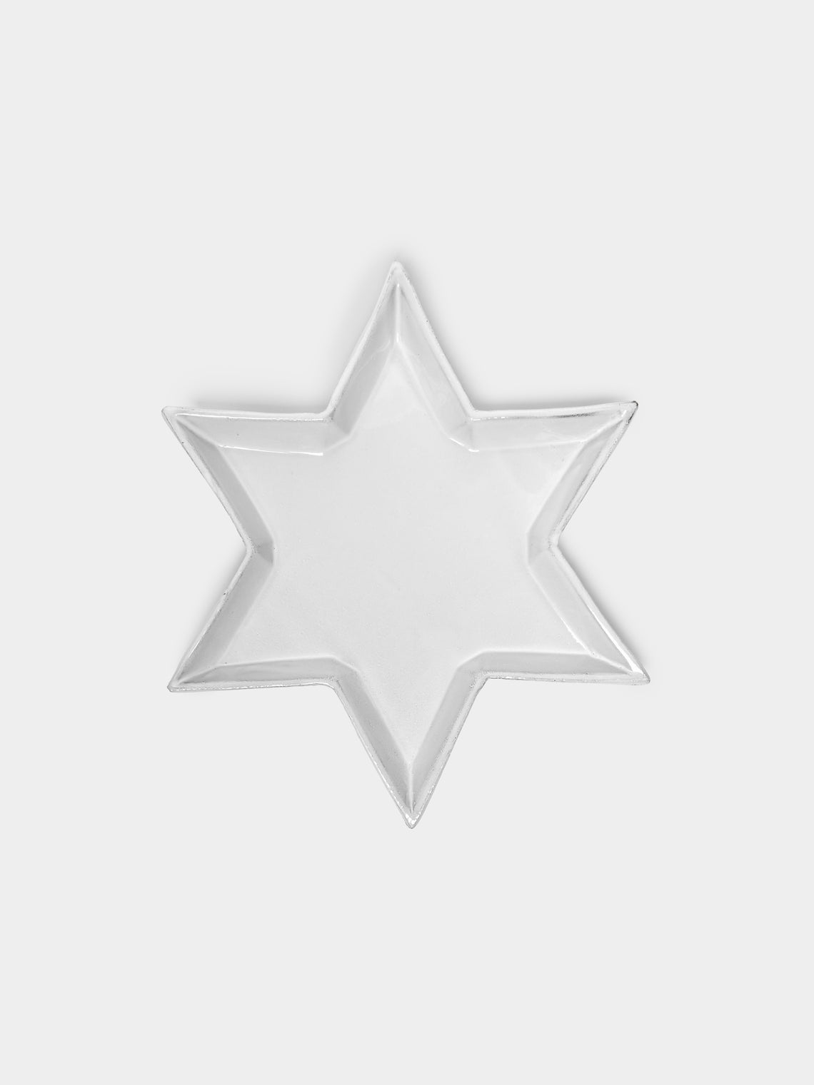 Astier de Villatte - Etoile Hand-Glazed Ceramic Salad / Dessert Plate – 9.5in/24cm (Set of 2) - White - ABASK - 