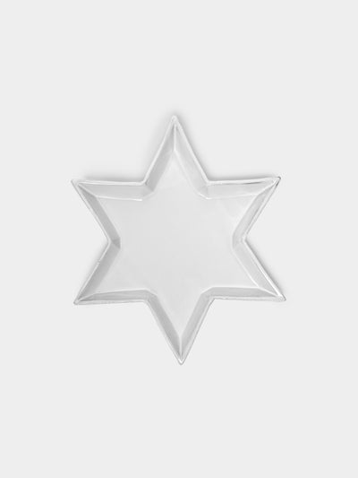 Astier de Villatte - Etoile Hand-Glazed Ceramic Salad / Dessert Plate – 9.5in/24cm (Set of 2) - White - ABASK - 