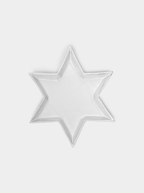 Astier de Villatte - Etoile Hand-Glazed Ceramic Salad / Dessert Plate – 9.5in/24cm (Set of 2) - White - ABASK - 