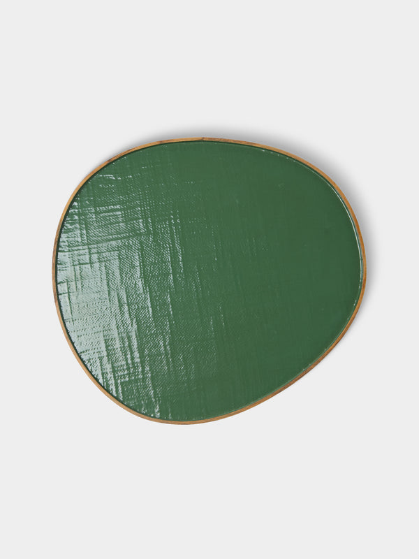Huh Myoung Wook - Ottchil Ash Irregular Tray (9in/23cm) - Green - ABASK - 