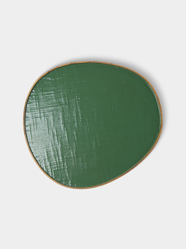 Huh Myoung Wook - Ottchil Ash Irregular Tray (9in/23cm) - Green - ABASK - 