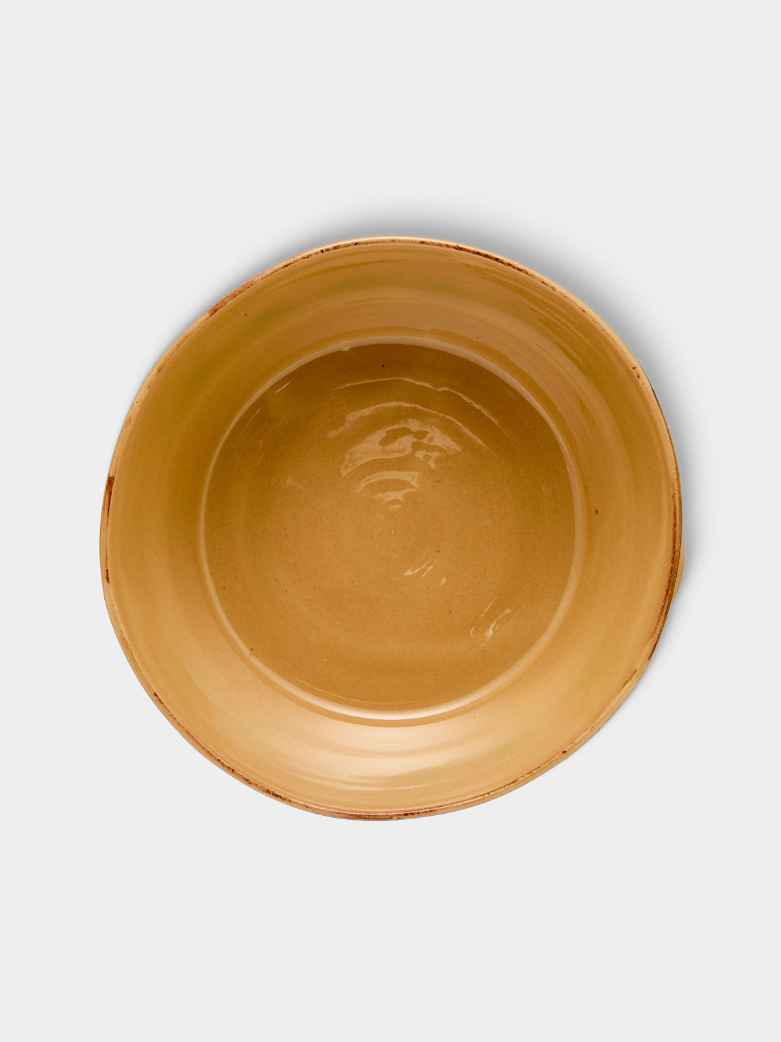 Poterie d’Évires - Flowers Hand-Painted Ceramic Small Handled Serving Bowl - Cream - ABASK