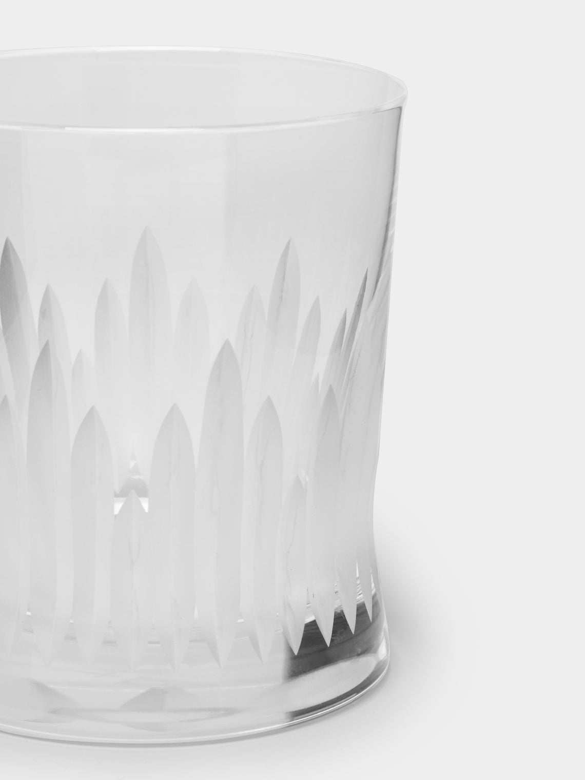 J. Hill's Standard - Martino Gamper Furrow Cut Crystal Whiskey Glass (Set of 2) - Clear - ABASK