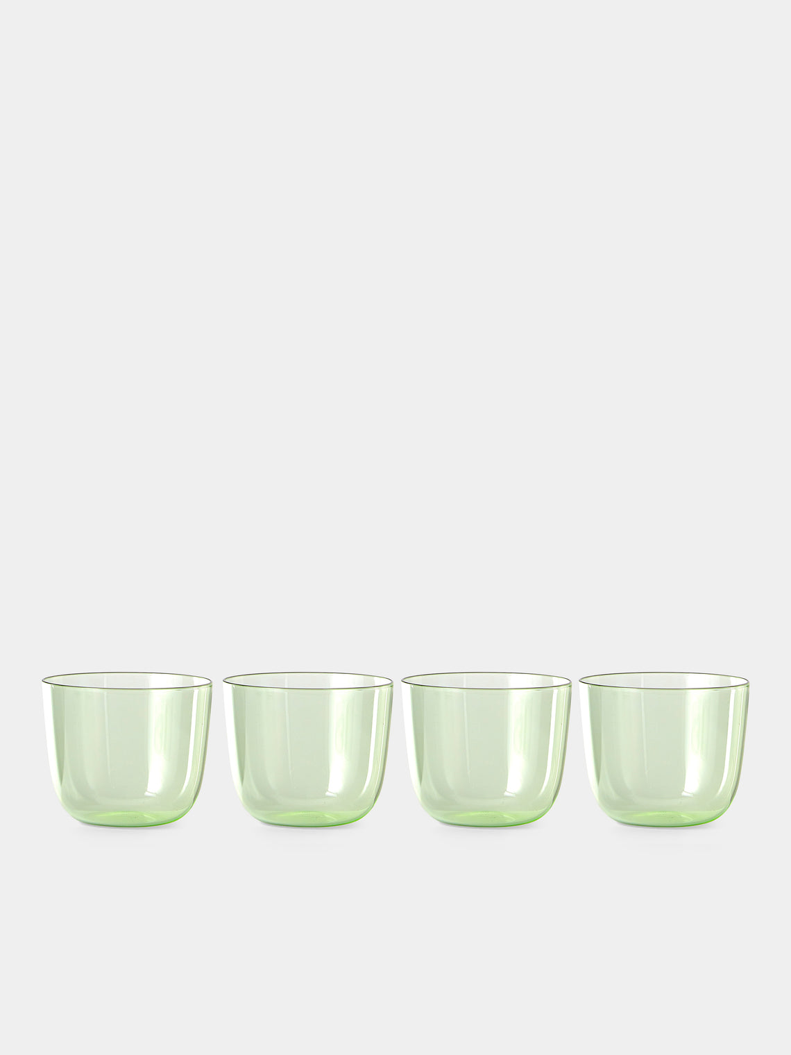 Lobmeyr - Alpha Hand-Blown Crystal Cocktail / Espresso Tumblers (Set of 4) - Green - ABASK