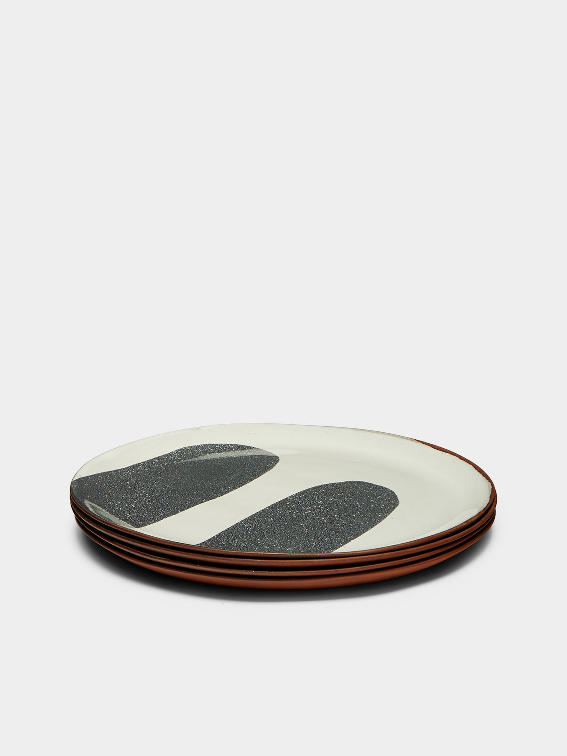 Silvia K Ceramics - Hand-Glazed Terracotta Dinner Plates (Set of 4) -  - ABASK