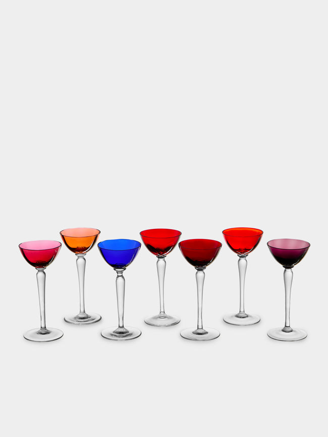 Antique and Vintage - 1960s Crystal Liqueur Glasses (Set of 7) - Multiple - ABASK - 