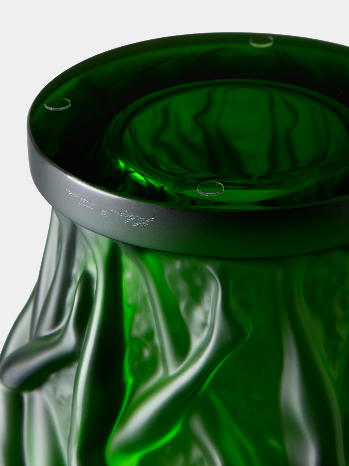 Lalique - Bacchantes Crystal Vase (9.5in/24.5cm) - Green - ABASK