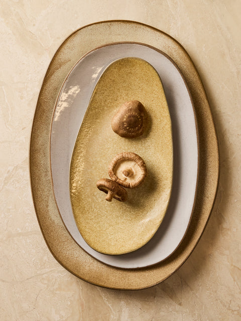 Hana Karim Studio - Hand-Built Stoneware Mixed Platters (Set of 3) - Multiple - ABASK