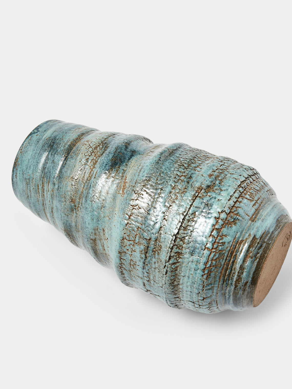 Peter Speliopoulos Projects - Hand-Thrown Stoneware Vase (12in/30.5cm) - Blue - ABASK
